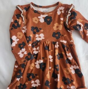 Carter's Kids Dress - Brown Fall Autumn Floral
